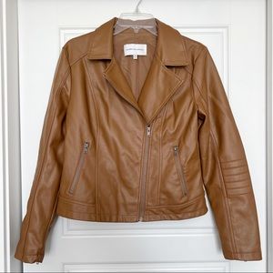 cupcakes & cashmere- NWOT Vegan Leather Moto Jacket